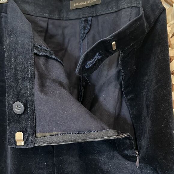 Banana Republic navy blue velvet skinny pants size 0 - Picture 5 of 8